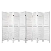Room Divider Screen 8 Panel Privacy Wood Dividers Stand Bed Timber White