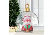 Jingle Jollys Christmas Inflatable Ball 60cm Santa Decoration Giant Bauble Clear