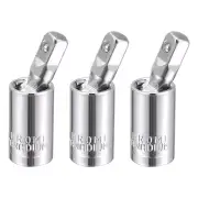 Universal Socket Joint 1/4-Inch Drive Hex Ball Swivel Socket Adapter Cr-V 3 Pcs