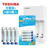 在飛比找ETMall東森購物網優惠-東芝TOSHIBA 智慧型低自放充電電池充電組(TNHC-3