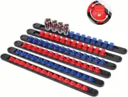 6X360° Socket Organizer Storage Holder Set 1/4 3/8 1/2 Metric SAE Rack Mountable