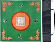 Mahjong Mat with Storage Bag Soundproof Comfortable Durable Table Cover for Home Mahjong Game Set Square Tabletop Water Absorbent Easy Carry Mahjong Table for Pool,Mahjong Mat,27x27-Inch