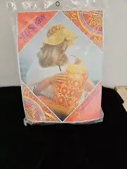 Groovy Vtg Columbia-Minerva HiStraw Surf&Shore Bag Kit. NOS Orange/Yellow 1972