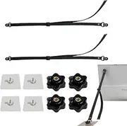 TV Anti-Tip Straps - Adjustable Child Safety Anchors, Flat Screen TV Security Strap | Wall Mount Anti-Tip Straps for Furniture, Baby Proofing Safety Strap, Heavy Duty Anchors, Protection