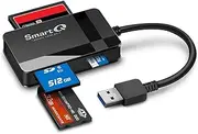 SmartQ C368 USB 3.0 SD Card Reader, Plug N Play, Apple and Windows Compatible, Powered by USB, Supports CF/SD/SDHC/SCXC/MMC/MMC Micro, etc.