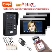 Video Doorbell Intercom 7 Inch Fingerprint WIFI RFID TUYA Unlocking Recording