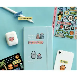 Angela🇰🇷韓國代購 iconic 手帳貼紙 手帳素材 日記裝飾貼紙 無痕貼紙 貓咪 手機貼紙 6入