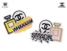 CHANEL Novelty Pin Badge Set of 2 Perfume No.5 CHANEL NOT FOR SALE WHAAAAM SMACK