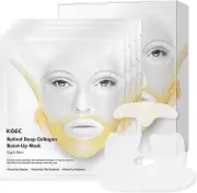 unbrand Deep Collagen Retinol Tension Boost Up Mask Set, Face Tightening and Lifting Mask for V-Line, Smile Line & Forehead Wrinkles with Collagen ...