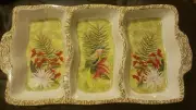 Keller Charles Polynesian Floral Melamine Divided Serving Tray - Parrot/Foilage