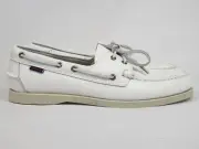 Sebago Docksides Portland 'White' Leather boat shoe (US12) authentic sperry