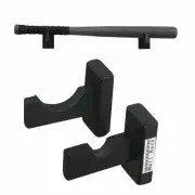 Baseball Bat Wall Mount/Solid Wood Wall Mounts/Horizontal Mount/Black w/Screws