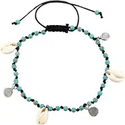 BESTYASH 1pc Fashion Anklet Trendy Bracelets Silver Anklet Bracelets for Women Beads Bracelets Anklets for Women Charms Ankle Jewelry Couples Bracelets Daisy Bracelet Sandals Shoes Blue