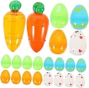 MOLUCKFU 28pcs Easter Egg Fillable Egg Ornaments Eggs Candy Boxes Egg Decor Fillable Eggs Carrot Shaped Candy Boxes Carrot Shaped Containers