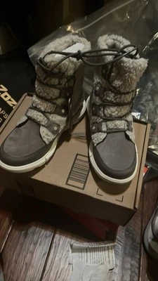 Sorel women's Explorer II Joan Cozy Boots Quarry/Light Dove