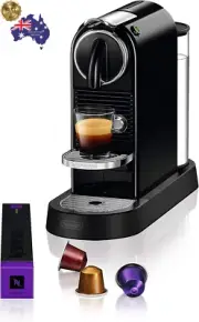 De'Longhi Nespresso Citiz EN167B Coffee Machine, 19 Bar, Compact, Auto-Off
