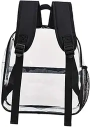 [WOFASHPURET] Travel Bag for Laptop Large Capacity Pvc See Through Backpack Practical Book Bag Many Pockets