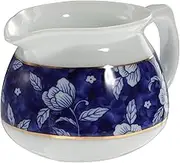 BEBEMOKO Porcelain Sauce Pot Gravy Boat Handle Milk Pitcher Carafe Condiment Boat Soy Sauce Bowl
