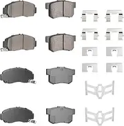 ILONPA Front Rear Ceramic Disc Brake Pads Set for Acura CL 2001-2003, RL 1999-2004, TL 1999-2008 8PCS