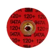 3M Cubitron II Roloc Durable Edge Disc 947A, 120+, X-weight, TSM, Maroon, 3 in,