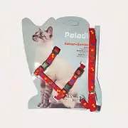 Cat and Small Pet Nylon Strap Collar with Adjustable Walking Harness Leash
