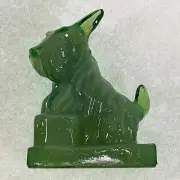 Boyd Art Glass Glass JB the Scottie Scotty Dog Jadeite