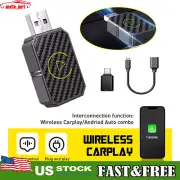 Wireless Carplay Android Auto Adapter 2 in 1 Mini Box Plug&Play Wireless Dongle