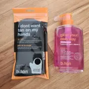 b.tan Glow Your Own Way Tan Gel Clear Be Tan Self Tanning Gel 16oz and Mitt