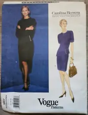 VOGUE #1867 - DESIGNER CAROLINA HERRERA Lined Dress PATTERN 12-16
