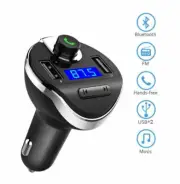 T20 Handsfree Bluetooth Car Kit FM Transmitter Car Charger USB Music Player