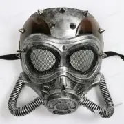 Ant-Man Brown Flies Eye Submarine Full Face Steampunk Gas Mask Black Silver