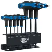 Draper Expert Soft Grip Metric Hex & Ball End T Handle Key Set 8 Piece 33873