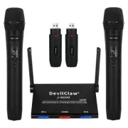 Wireless Microphone System, Dual Wireless Mics, 2 Handheld Dynamic Microphone...