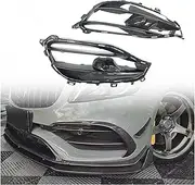 Carbon Fiber Fog Lamp AMG Grille Frame Decorative Cover Front Bumper Compatible For Mercedes Benz A45 W176