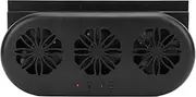 Car Solar Exhaust Fan, 5000RPM USB Solar Power Auto Ventilation Air Circulator,Energy Efficient Car Radiator Fan for Cars, Offices, Home Rooms (Black)
