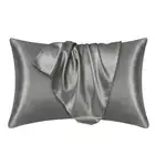 1 Pair Throw Pillow Cases Satin Protective Bedding Pillow Covers Protector