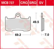 TRW Lucas Sintered lining MCB737SV
