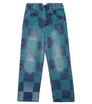 [Bobo Choses] Bobo Choses Checkerboard cotton denim pants Y 4 blue