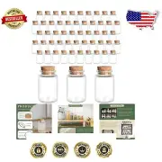 Stylish 20 ml Mini Glass Bottles with Cork Closure – Set of 55 for DIY Fun