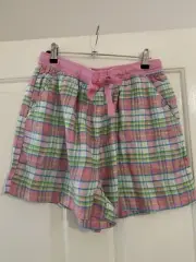 Peter Alexander Ladies Pyjama Shorts Pink Check Large