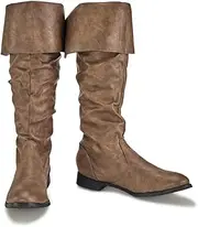 [DUNHAO COS] Medieval Male and Female Renaissance Pull On Mid Calf Gothic Boots Flat Jazz Boots Renaissance Boot