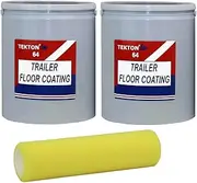 Trailer Floor Coating (Gray, 2 Gallons Includes 1 Foam Roller; Protects Trailer Floors, Ramps and Walls; Non Skid Paint