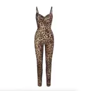 DOLCE&GABBANA X SKIMS SKIMS BODY CATSUIT | LEOPARD × 1 LARGE