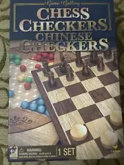 Game Gallery Chess, Checkers And Chinese Checkers Board Game Set