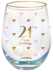 Sweet Heart Stemless Glass - 21st