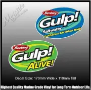 BERKLEY GULP - SALTWATER ALIVE - 170mm x 110mm X 2 - DECALS