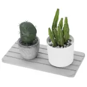 2 Pcs Fast Drying Diatomite Tray, Soap Dish Holders, Gray