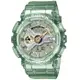 【CASIO 卡西歐】 G-SHOCK 金屬光澤 半透明雙顯手錶-透綠_GMA-S110GS-3A_45.9mm