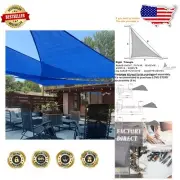 Breathable Right Triangle Blue Shade Sail Canopy for Outdoor Spaces 16'x16'x22'