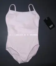 NWT Bloch Leotard Candy Pink CL7607 Ribbon Trim Tulle Bodice Ballet Girls